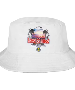 Cross Colours New Arrivals Boyz N The Hood Palm Street Bucket Hat - White