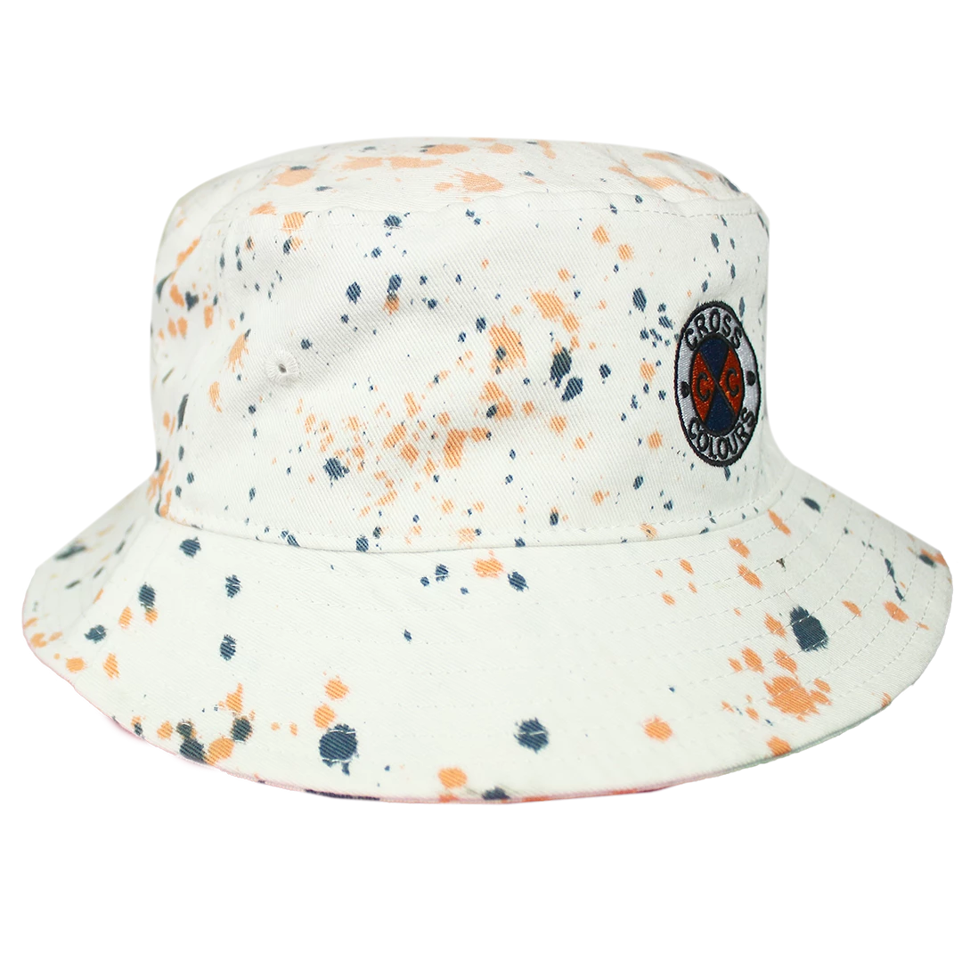 New Arrivals Cross Colours Circle Logo Bucket Hat - Paint Splatter 5 New Arrivals Cross Colours Circle Logo Bucket Hat - Paint Splatter