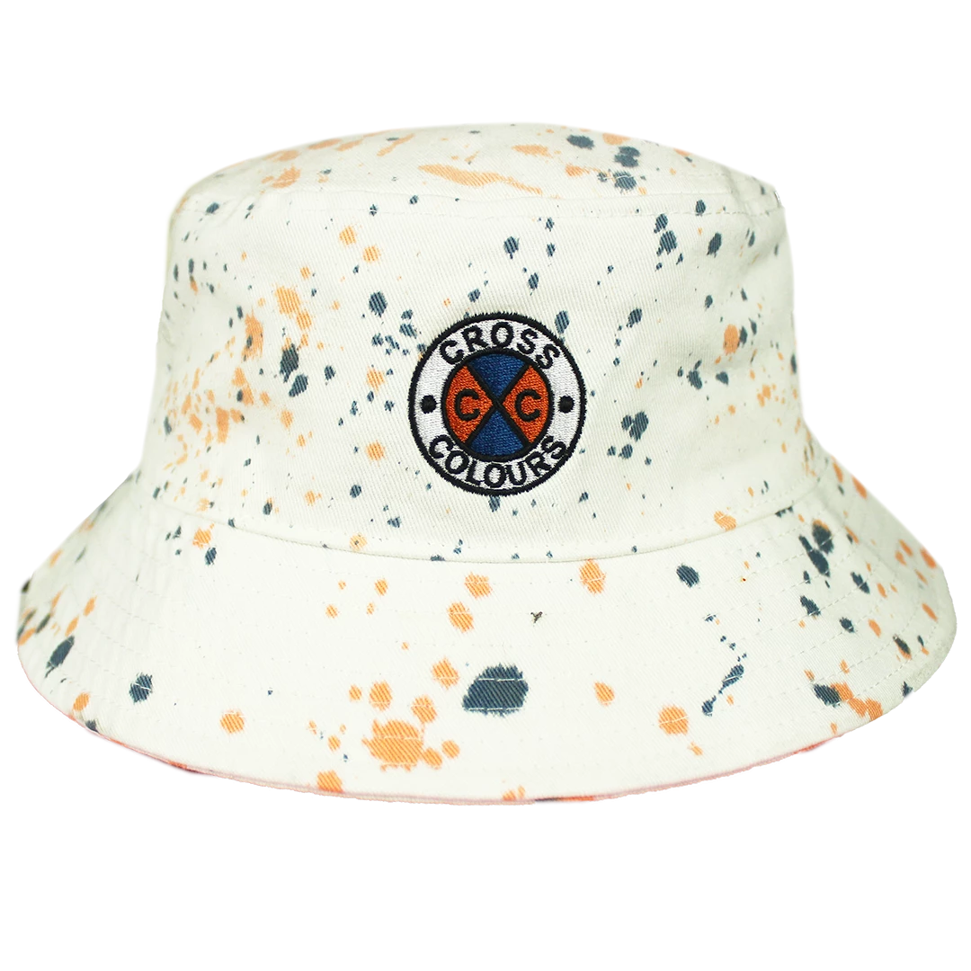 New Arrivals Cross Colours Circle Logo Bucket Hat - Paint Splatter 3 New Arrivals Cross Colours Circle Logo Bucket Hat - Paint Splatter
