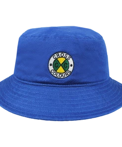 Cross Colours Circle Logo Bucket Hat - Royal Mineral New Arrivals