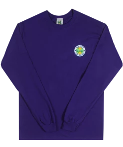 New Arrivals Cross Colours Circle Logo L/S T-Shirt - Purple