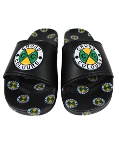 Cross Colours Circle Logo Slides - Black