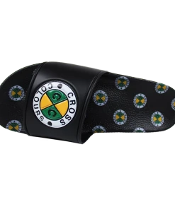 Cross Colours Circle Logo Slides - Black