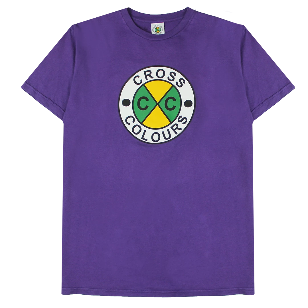Cross Colours Circle Logo T Shirt - Purple 3 Cross Colours Circle Logo T Shirt - Purple