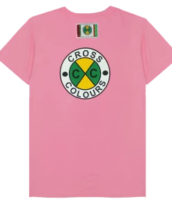 Cross Colours Circle Logo T Shirt - Pink New Arrivals