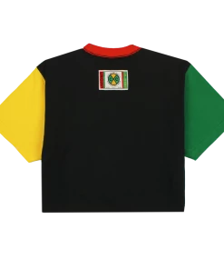 New Arrivals Cross Colours Color Block Crop T Shirt - Multi