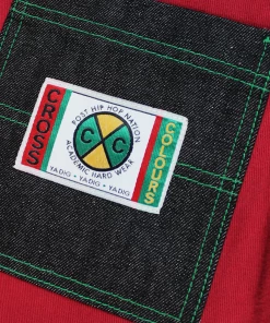 Cross Colours Color Block Jeans - Black/Red/Green New Arrivals
