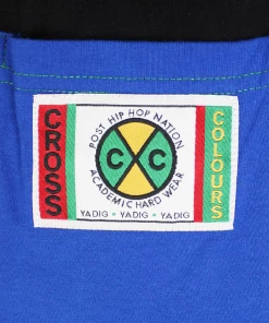 New Arrivals Cross Colours Color Block Baseball Short - Purple/Blue