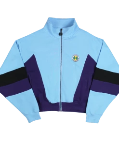 New Arrivals Cross Colours Color Block Fleece Track Jacket - Blue