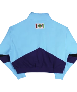 New Arrivals Cross Colours Color Block Fleece Track Jacket - Blue