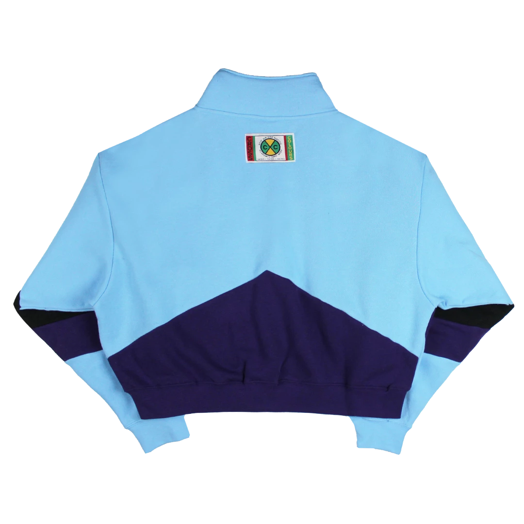 New Arrivals Cross Colours Color Block Fleece Track Jacket - Blue 4 New Arrivals Cross Colours Color Block Fleece Track Jacket - Blue
