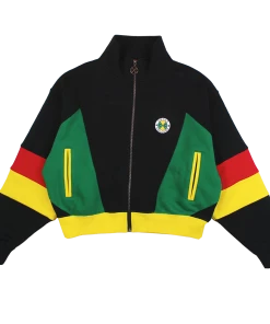 Cross Colours shop 16 Cross Colours Color Block Crop Track Jacket - Multi New Arrivals