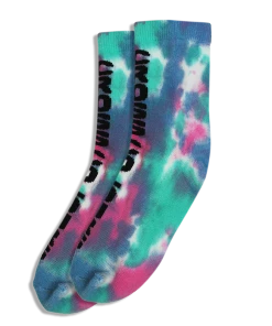 Cross Colours Power To The People Crew Socks - Tie Dye New Arrivals