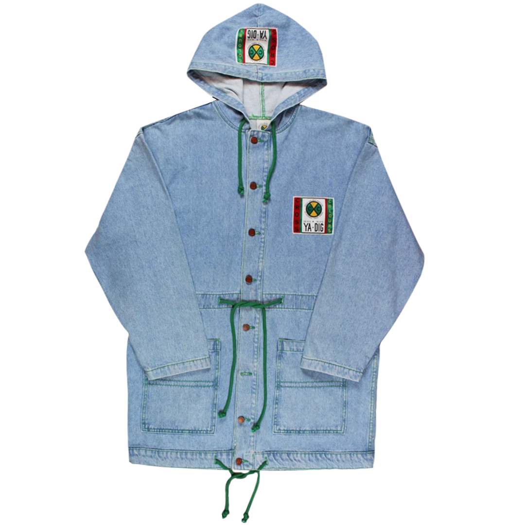 Cross Colours Denim Hooded Barn Jacket - Vintage Indigo New Arrivals