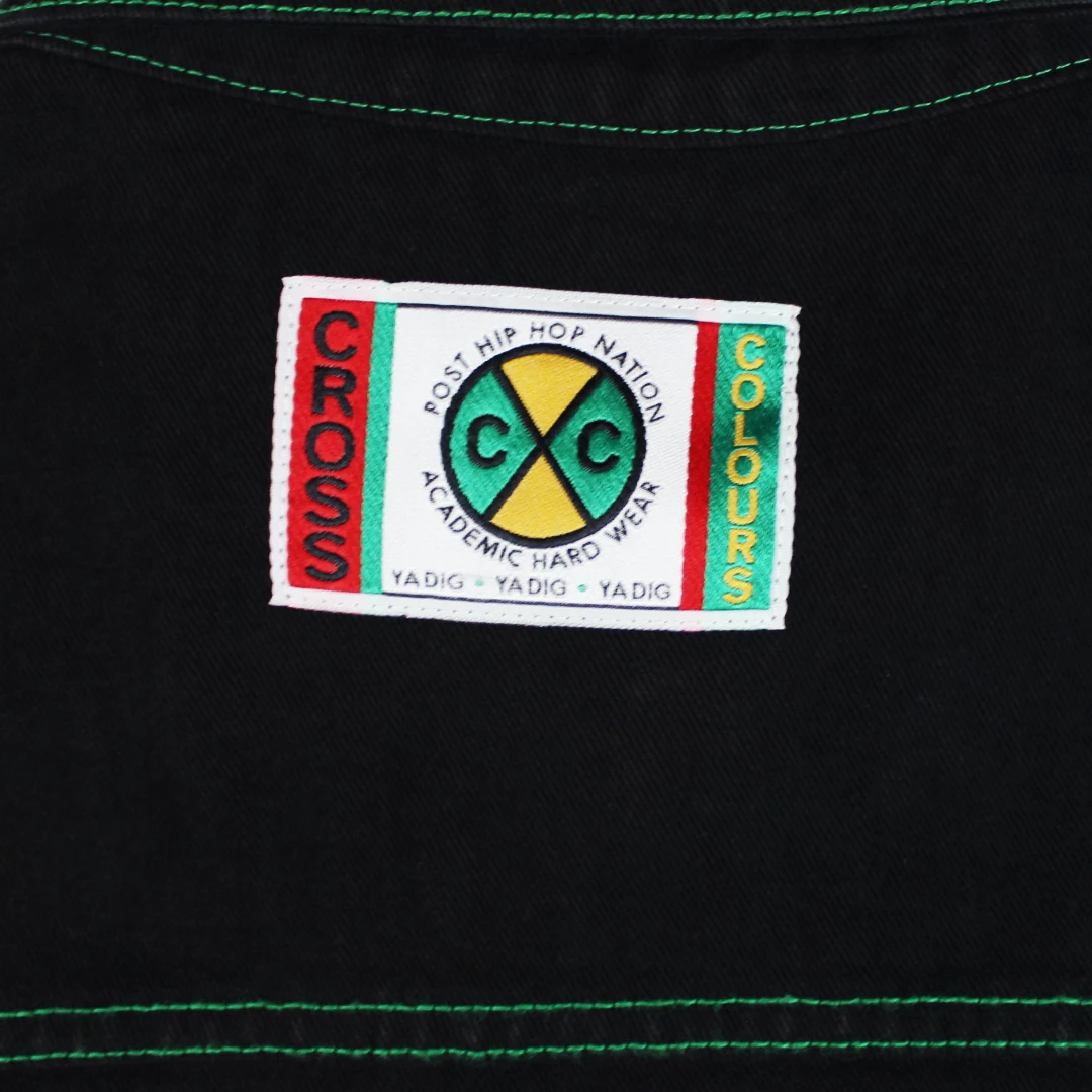 New Arrivals Cross Colours Classic Exaggerated Shoulder Jacket - Black 7 New Arrivals Cross Colours Classic Exaggerated Shoulder Jacket - Black