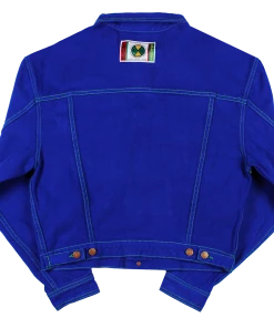 New Arrivals Cross Colours Classic Exaggerated Shoulder Jacket - Cobalt Blue