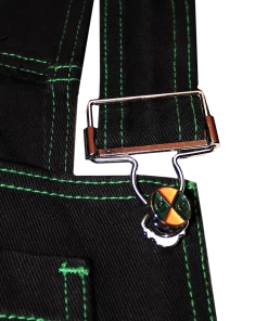 Cross Colours Classic Brushed Twill Overalls - Black