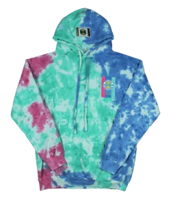 Cross Colours Flag Logo Hoodie - Tie Dye