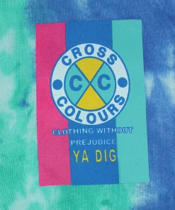 Cross Colours Flag Logo Hoodie - Tie Dye