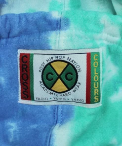 Cross Colours Flag Logo Hoodie - Tie Dye