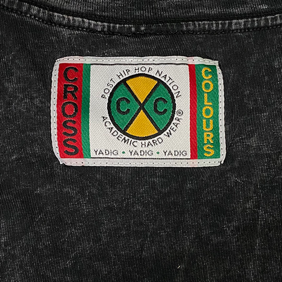 Cross Colours Flag Logo T-Shirt - Black Mineral 5 Cross Colours Flag Logo T-Shirt - Black Mineral