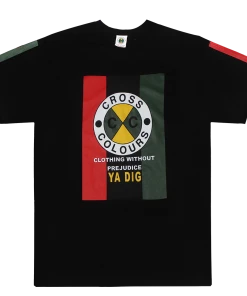 Cross Colours Flag Logo T-Shirt - Black