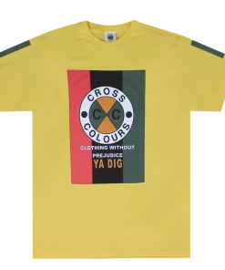 Classic Logos Cross Colours Flag Logo T-Shirt - Yellow