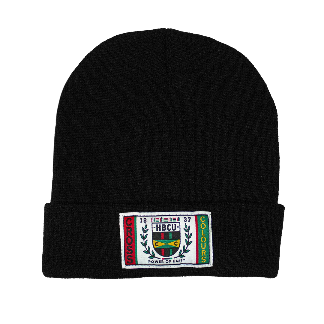 Cross Colours HBCU Flag Beanie - Black New Arrivals 3 Cross Colours HBCU Flag Beanie - Black New Arrivals