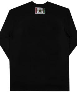 Cross Colours HBCU Flag Long Sleeve T-Shirt - Black