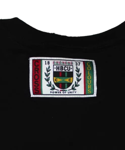 Cross Colours HBCU Flag Long Sleeve T-Shirt - Black
