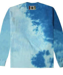 Cross Colours HBCU Institutions Long Sleeve T-Shirt - Tie Dye (Blue) New Arrivals
