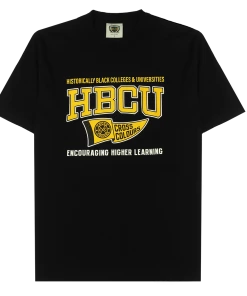 Cross Colours HBCU Pennant T-Shirt- Black