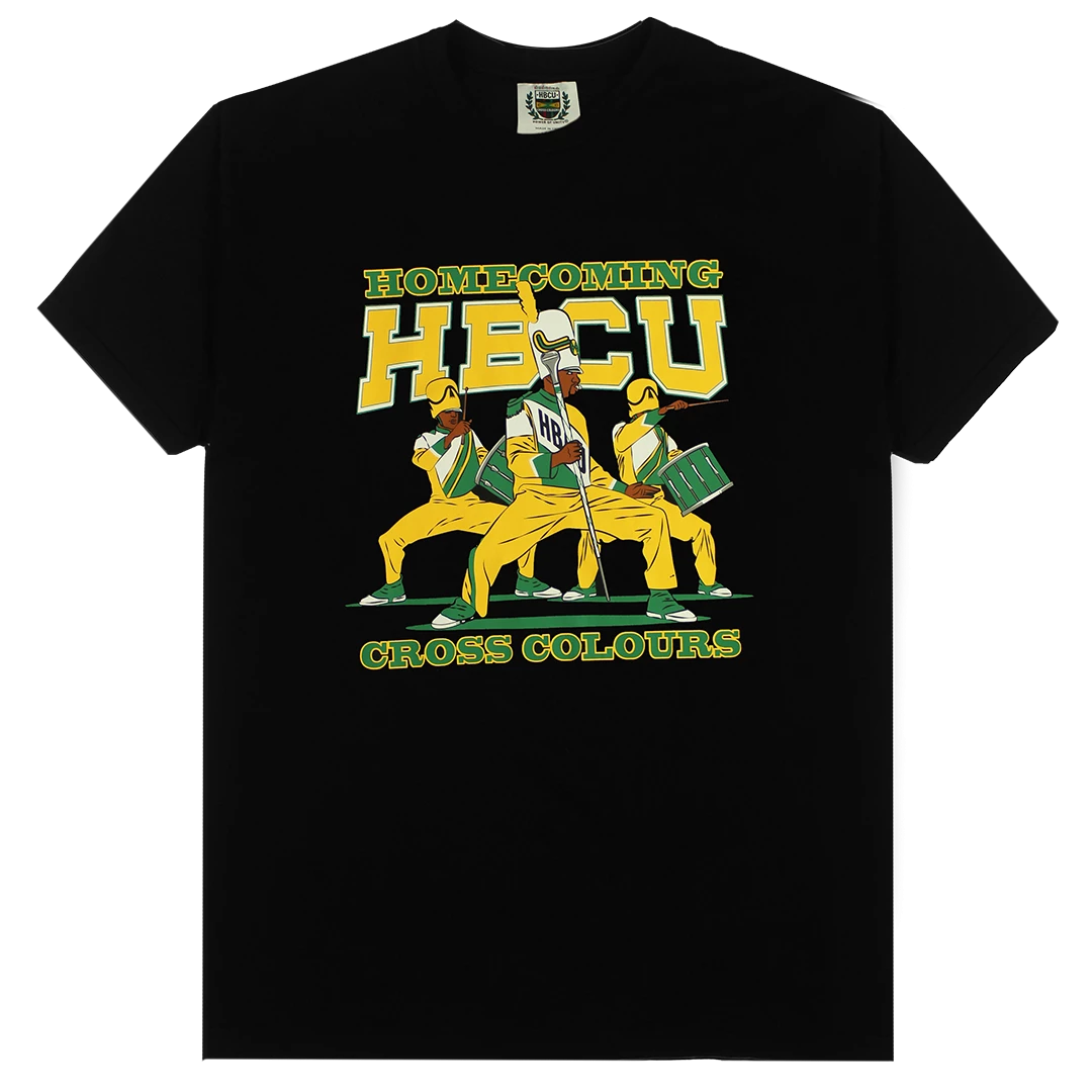 New Arrivals Cross Colours X HBCU Trio T-Shirt - Black 3 New Arrivals Cross Colours X HBCU Trio T-Shirt - Black