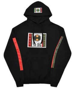 Cross Colours Label Logo Hoodie - Black
