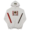 Cross Colours Label Logo Hoodie - White 2 Cross Colours Label Logo Hoodie - White
