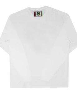 New Arrivals Cross Colours Label Logo L/S T-Shirt - White