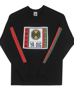 Classic Logos Cross Colours Label Logo L/S T-Shirt - Black
