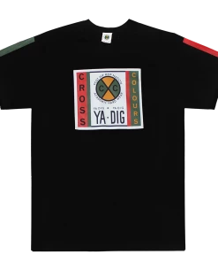 Cross Colours Label Logo T-Shirt - Black Classic Logos