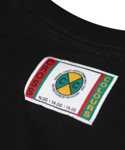 Cross Colours Label Logo T-Shirt - Black Classic Logos