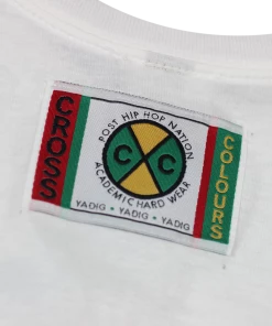Cross Colours Label Logo T-Shirt - White