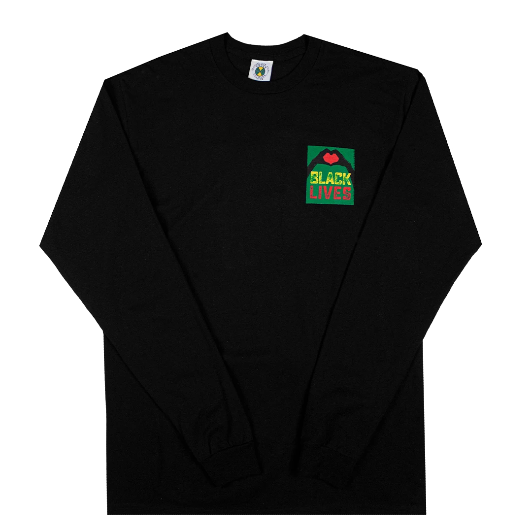 New Arrivals Cross Colours Love Black Lives 2 Long Sleeve T Shirt - Black 3 New Arrivals Cross Colours Love Black Lives 2 Long Sleeve T Shirt - Black