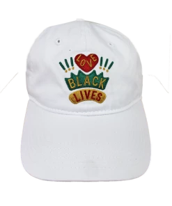 Cross Colours Love Black Lives Dad Hat - White