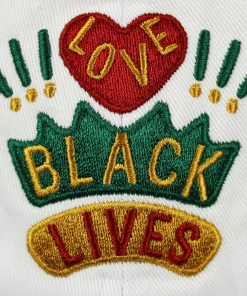 Cross Colours Love Black Lives Dad Hat - White