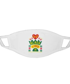 New Arrivals Cross Colours Love Black Lives Face Mask - White