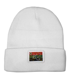 Cross Colours Love Peace Beanie - White