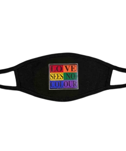 Cross Colours Love Sees No Colour Face Mask - Black