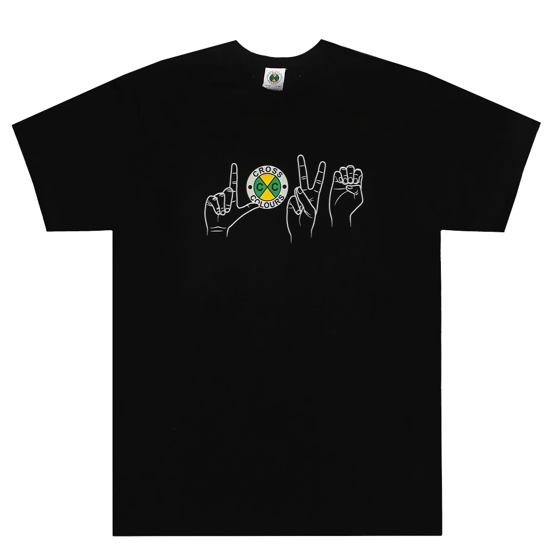 New Arrivals Cross Colours Love T Shirt - Black 3 New Arrivals Cross Colours Love T Shirt - Black