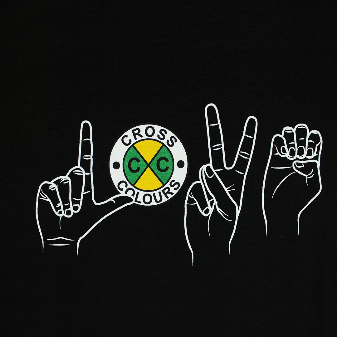 New Arrivals Cross Colours Love T Shirt - Black 5 New Arrivals Cross Colours Love T Shirt - Black