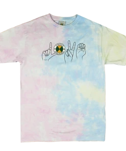 New Arrivals Cross Colours Love T Shirt - Tie Dye