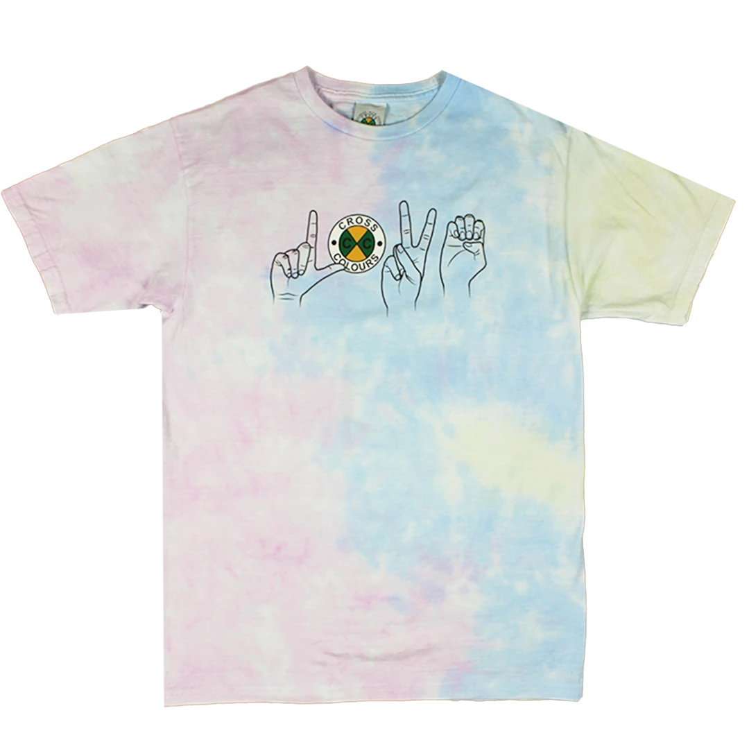 New Arrivals Cross Colours Love T Shirt - Tie Dye 3 New Arrivals Cross Colours Love T Shirt - Tie Dye